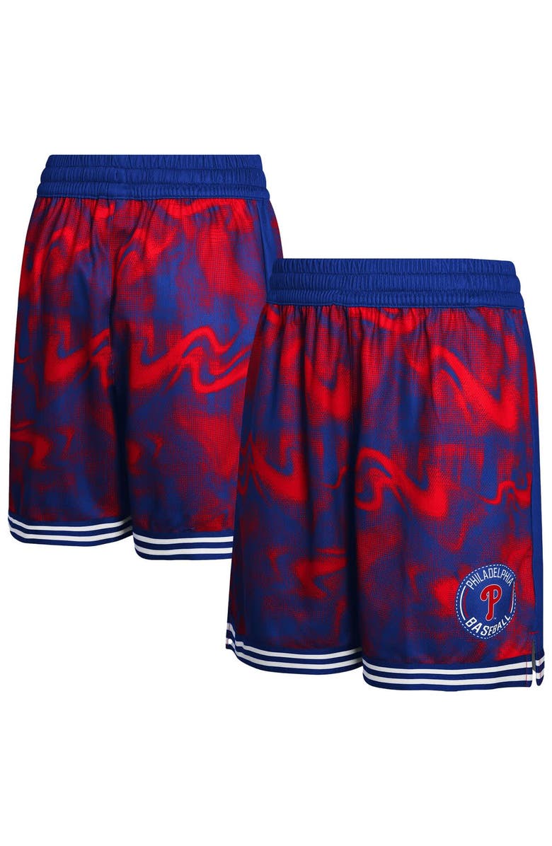 Outerstuff Youth Royal/Red Philadelphia Phillies Outfielder Shorts, Main, color, Royal