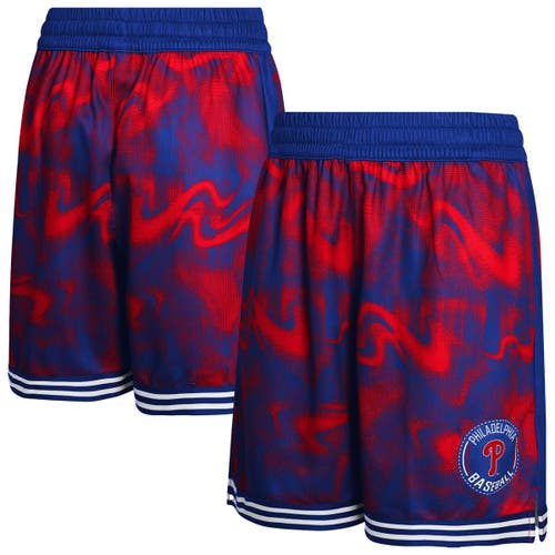 Outerstuff Kids'  Youth Royal/red Philadelphia Phillies Outfielder Shorts In Multi
