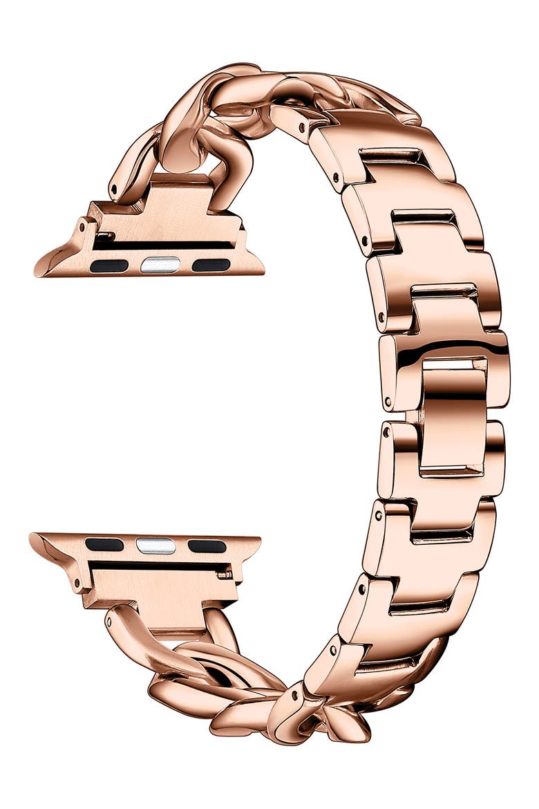Nikki Rose Gold Chain-Like Apple Watch Band, Alternate, color, ROSE GOLD