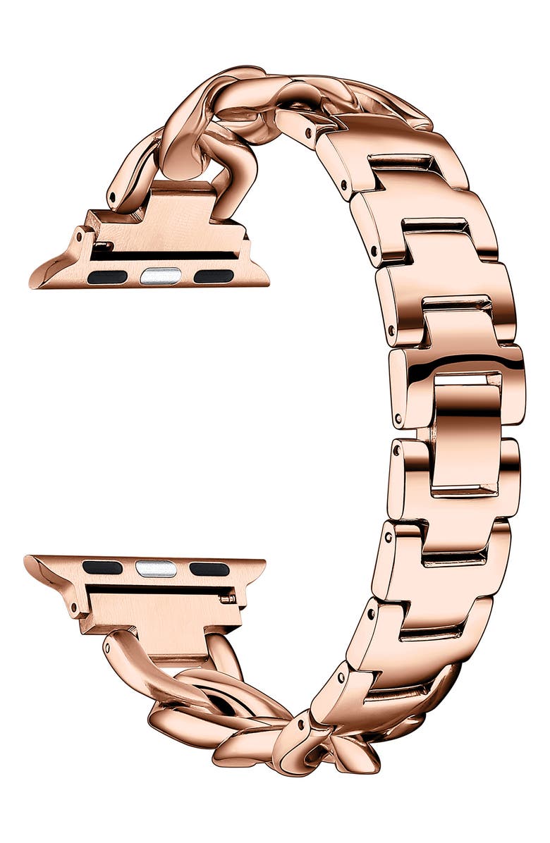 The Posh Tech POSH TECH Nikki Rose Gold Chain-Like Apple Watch Band, Alternate, color, Rose Gold