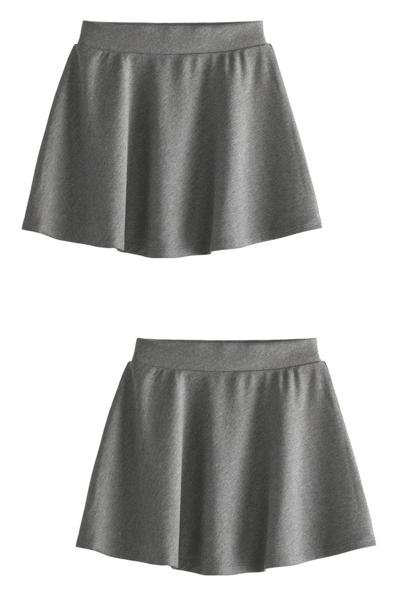 Kids' 2-Pack Uniform Pull-On Jersey Skirts, Main, color, GREY