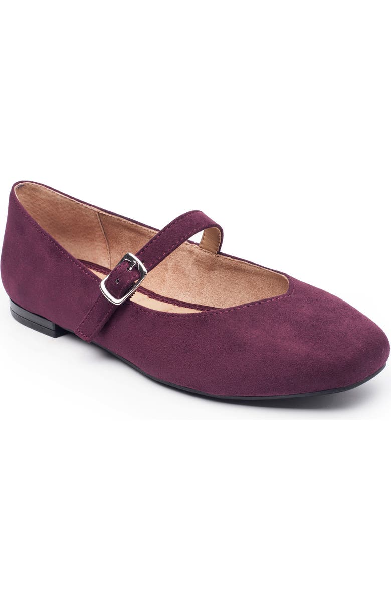 Me Too Sasha Mary Jane Flat, Main, color, Japanese Eggplant