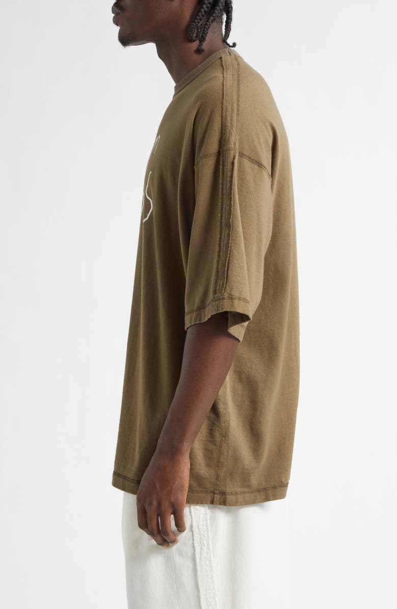 Undercover I Am Chaos Oversize Graphic T-Shirt, Alternate, color, Gray Brown