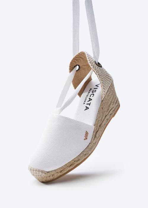 Viscata Escala Canvas Wedges Limited Edition In White