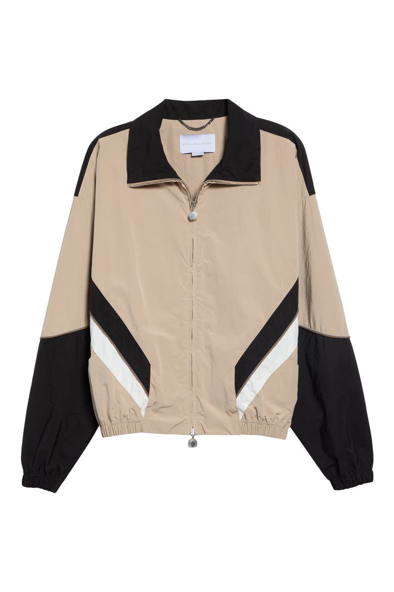 Colorblock Track Jacket, Main, color, ALMOND