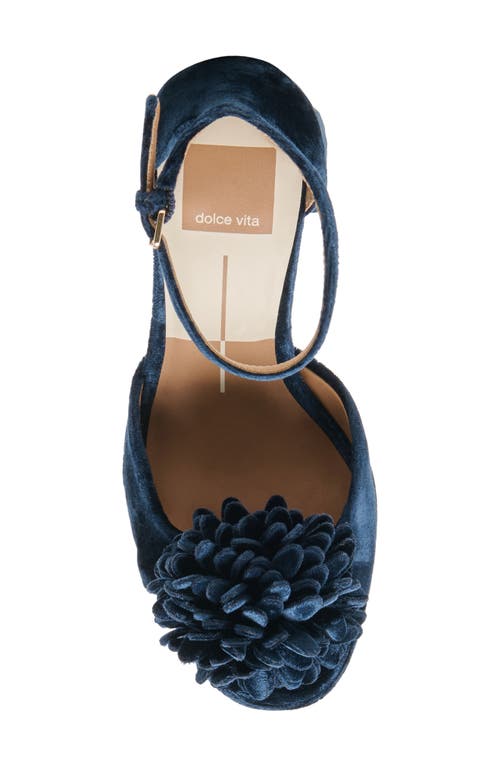 Dolce Vita Perel Platform Ankle Strap Sandal In Blue