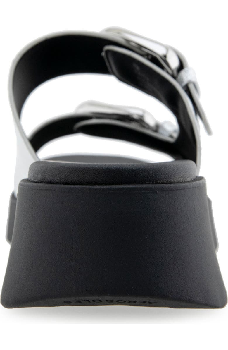 Aerosoles Faith Flatform Slide Sandal, Alternate, color, Silver Metallic Faux Leather