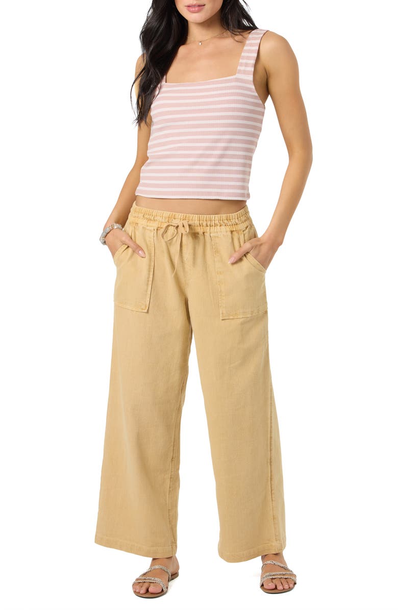 O'Neill Sevie 2 Drawstring Cotton Twill Pants, Alternate, color, Warm Sand