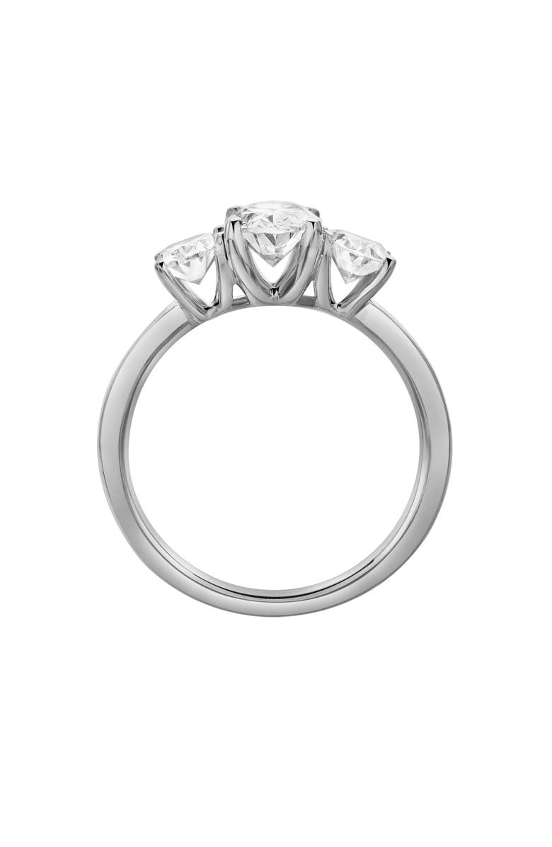 LuvMyJewelry Delila 14K Gold Oval Cut Lab Grown Diamond Trinity Ring - 2 ct, Alternate, color, 14K White Gold