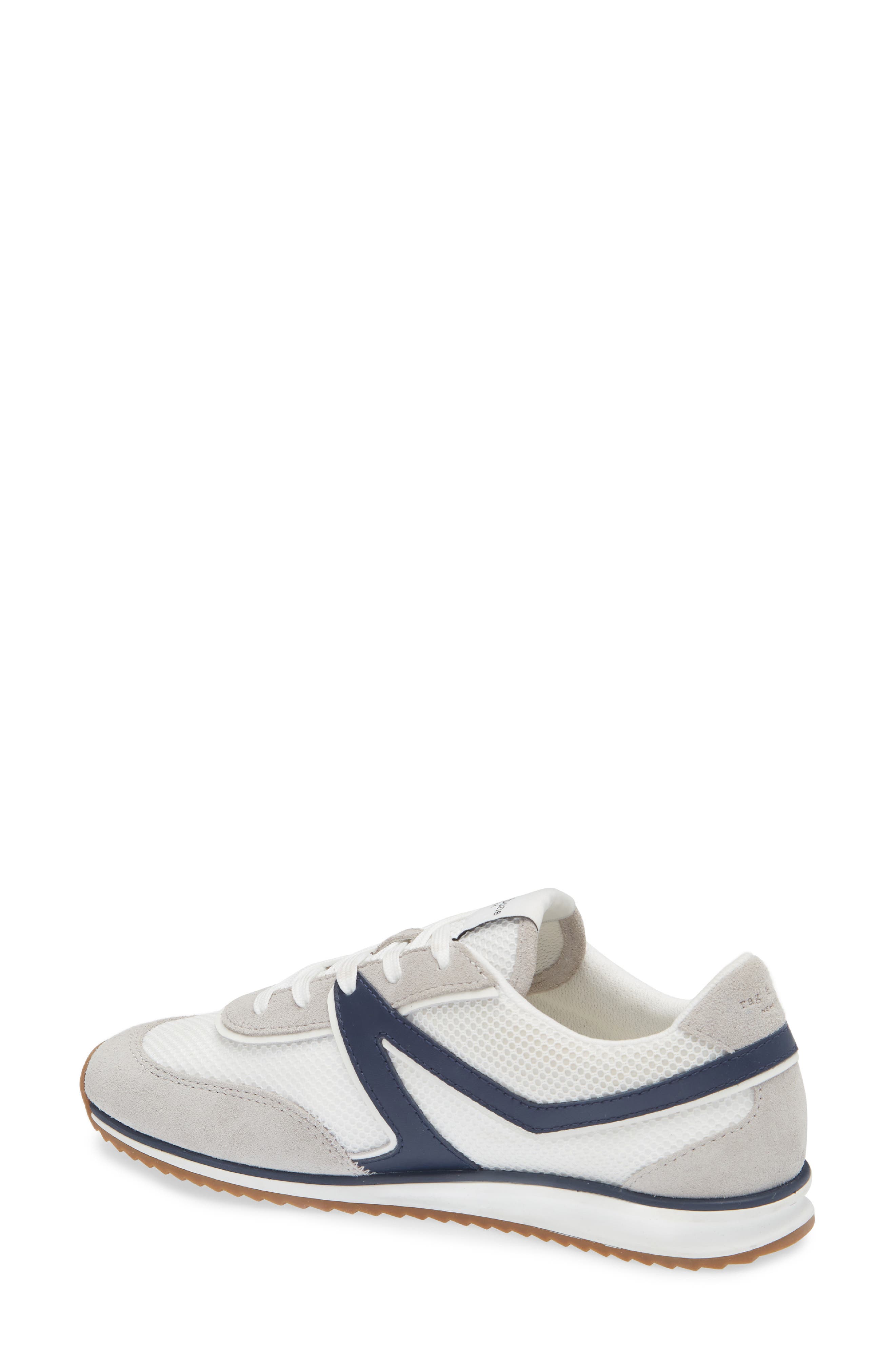Retro Trainer Sneaker, Alternate, color, WHITE/ NAVY