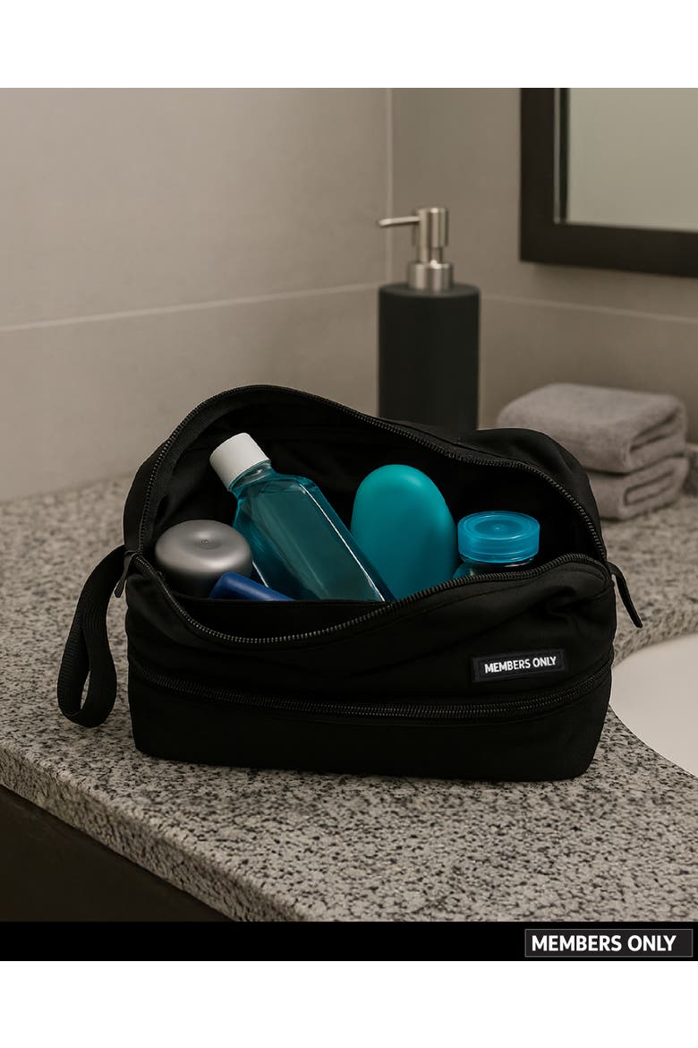 Travel Pouch with Zipper Closure, Alternate, color, Black