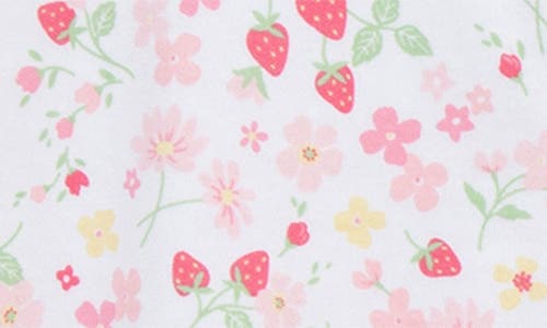 Shop Little Me Berry Floral Cotton Footie & Headband Set