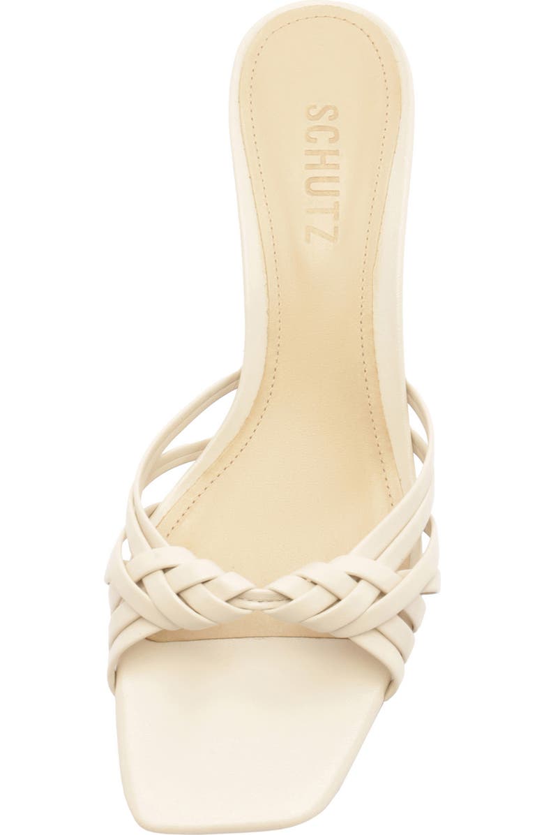 Schutz Tara Interlaced Slide Sandal, Alternate, color, Sugar White