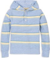 Hope & Henry Kids' Organic French Terry Henley Hoodie