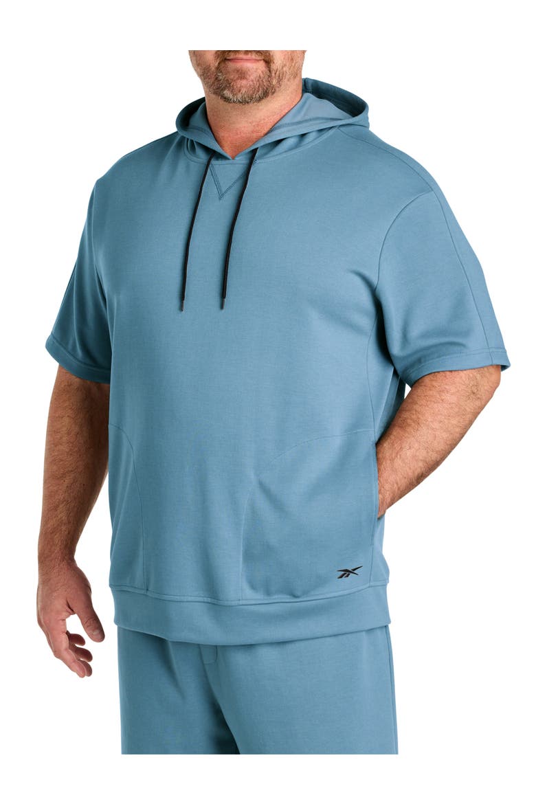 Big & Tall Supersoft 24/7 Short-sleeve Hoodie, Main, color, WARPED BLUE
