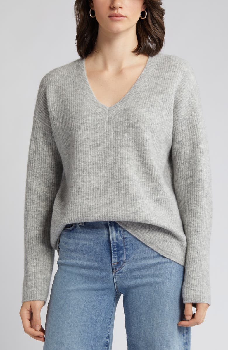 Nordstrom Signature Wool & Cashmere Blend Long Sleeve Sweater, Alternate, color, 