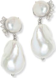 Anzie Cléo Baroque Pearl Drop Earrings