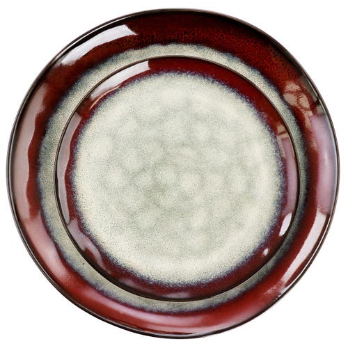 Elama Samara 12 Piece Stoneware Dinnerware Set In Multi