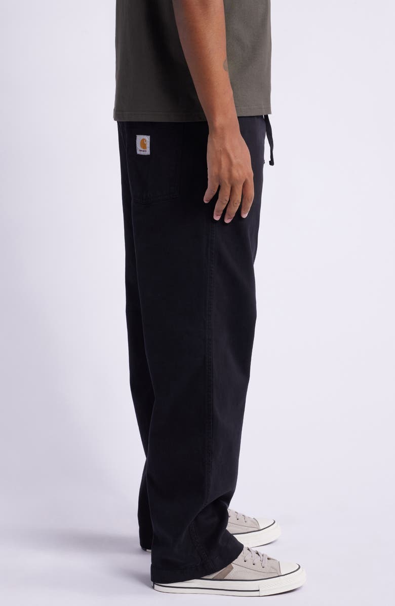 Carhartt Work In Progress Floyde Tie Waist Pants, Alternate, color, Black Garment Dyed
