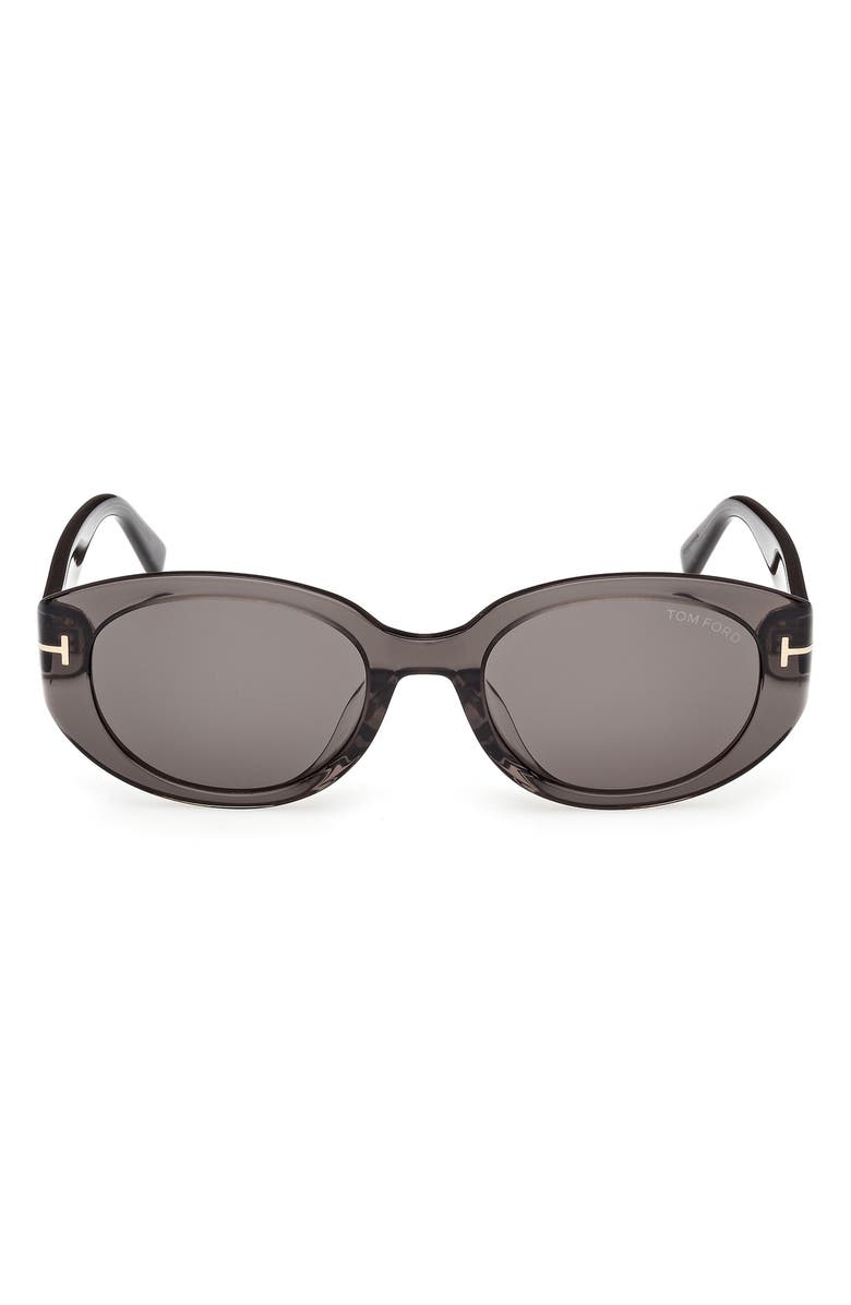 TOM FORD 54mm Oval Sunglasses, Main, color, Grey/ Other / Smoke