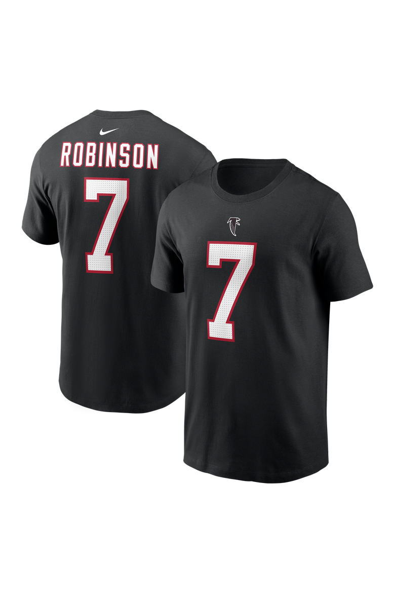 Men's Nike Bijan Robinson Black Atlanta Falcons Name & Number T-Shirt, Main, color, Black