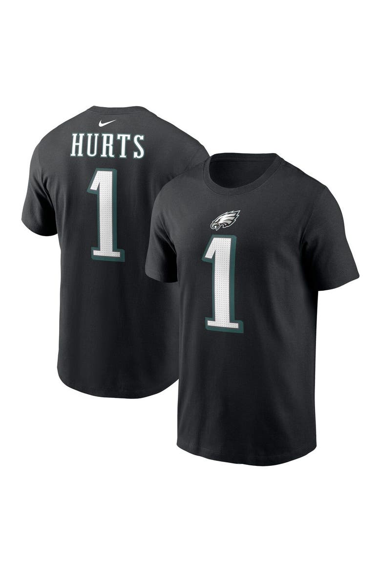 Men's Nike Jalen Hurts Black Philadelphia Eagles Player Name & Number T-Shirt, Main, color, Black