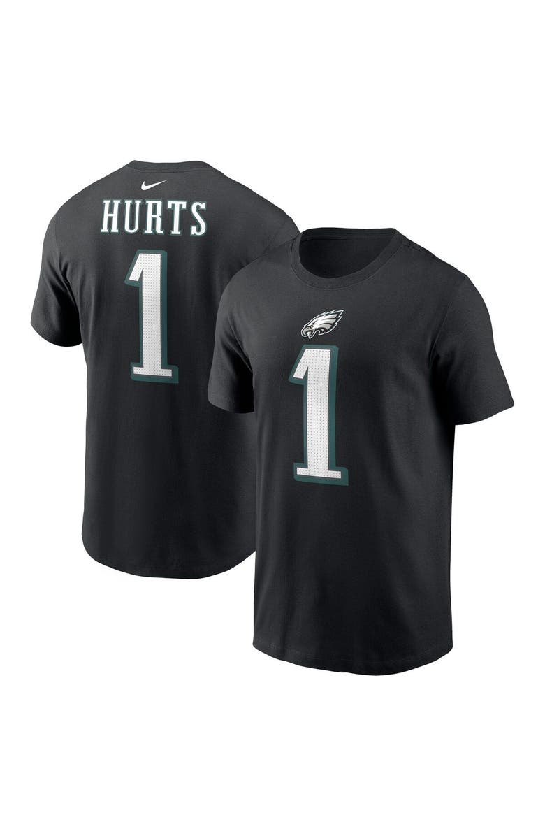 Nike Men's Nike Jalen Hurts Black Philadelphia Eagles Player Name & Number T-Shirt, Main, color, Black