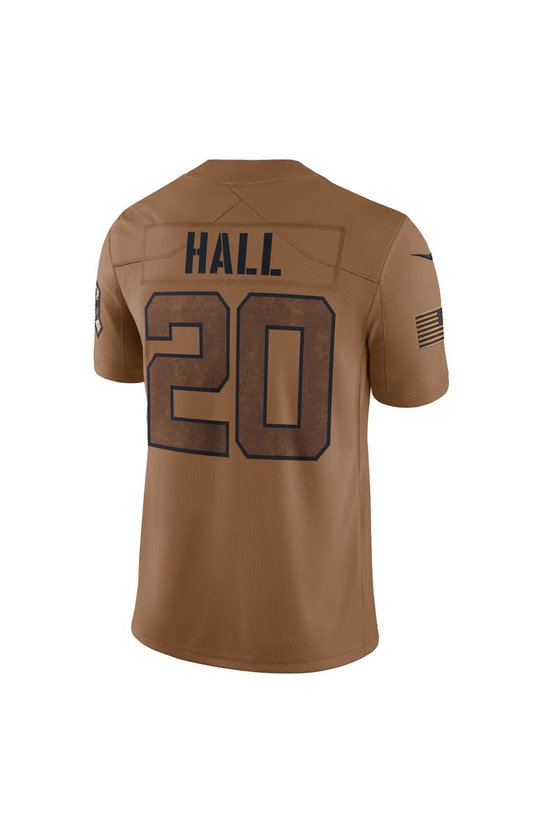 Nike Men's Nike Breece Hall Brown New York Jets 2023 Salute To Service Limited Jersey, Alternate, color, 