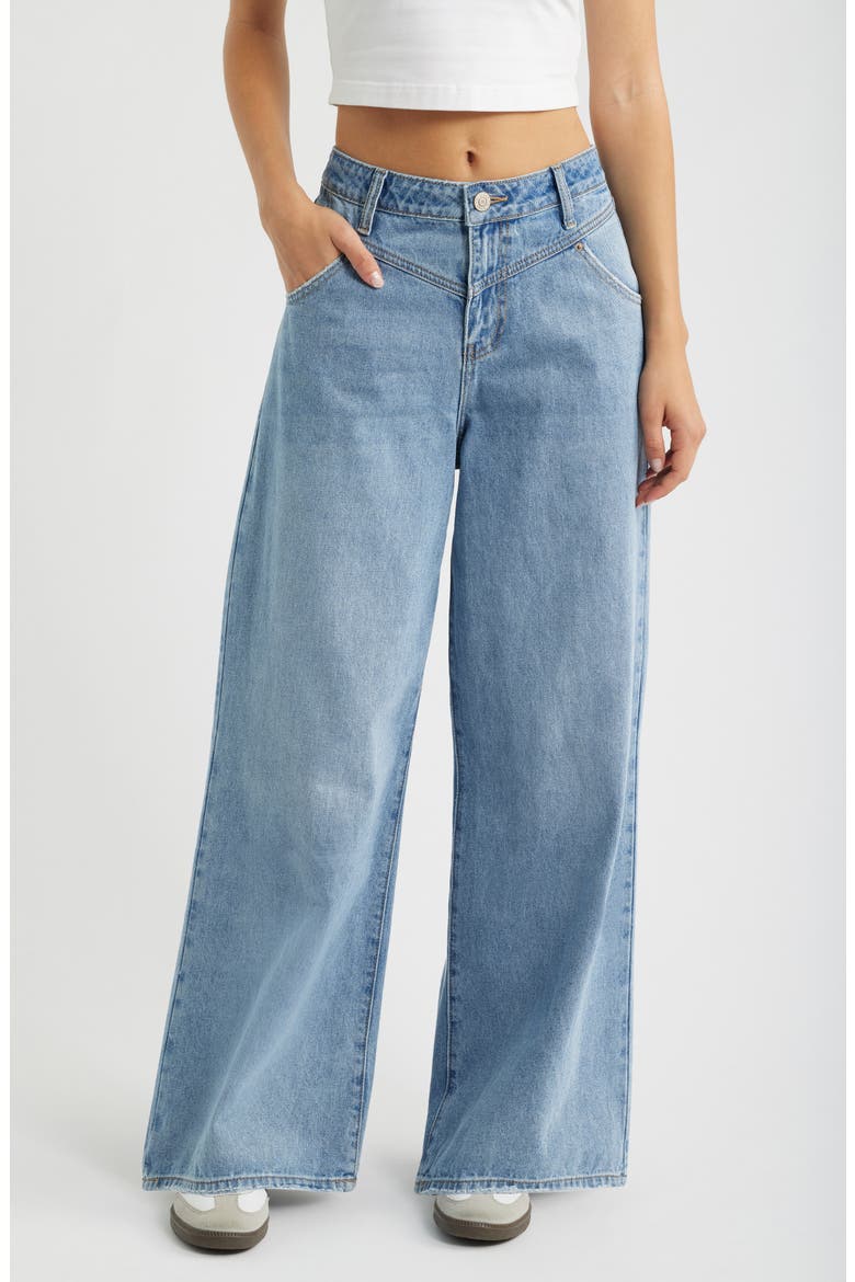 Relaxed Extra Baggy Wide Leg Jeans, Main, color, LIGHT BLUE