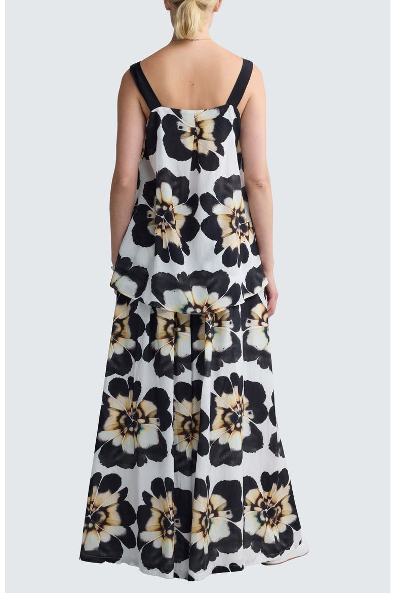 Elvina Floral Print Wide-Leg Pants, Alternate, color, Beige
