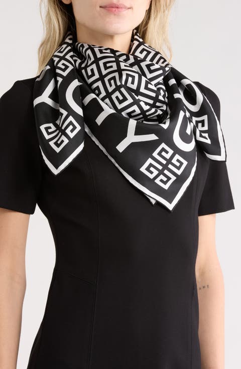 4G Small Silk Square Scarf