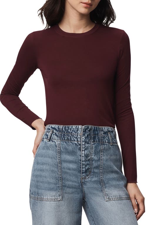 Splendid Long Sleeve Crewneck T-shirt In Brown