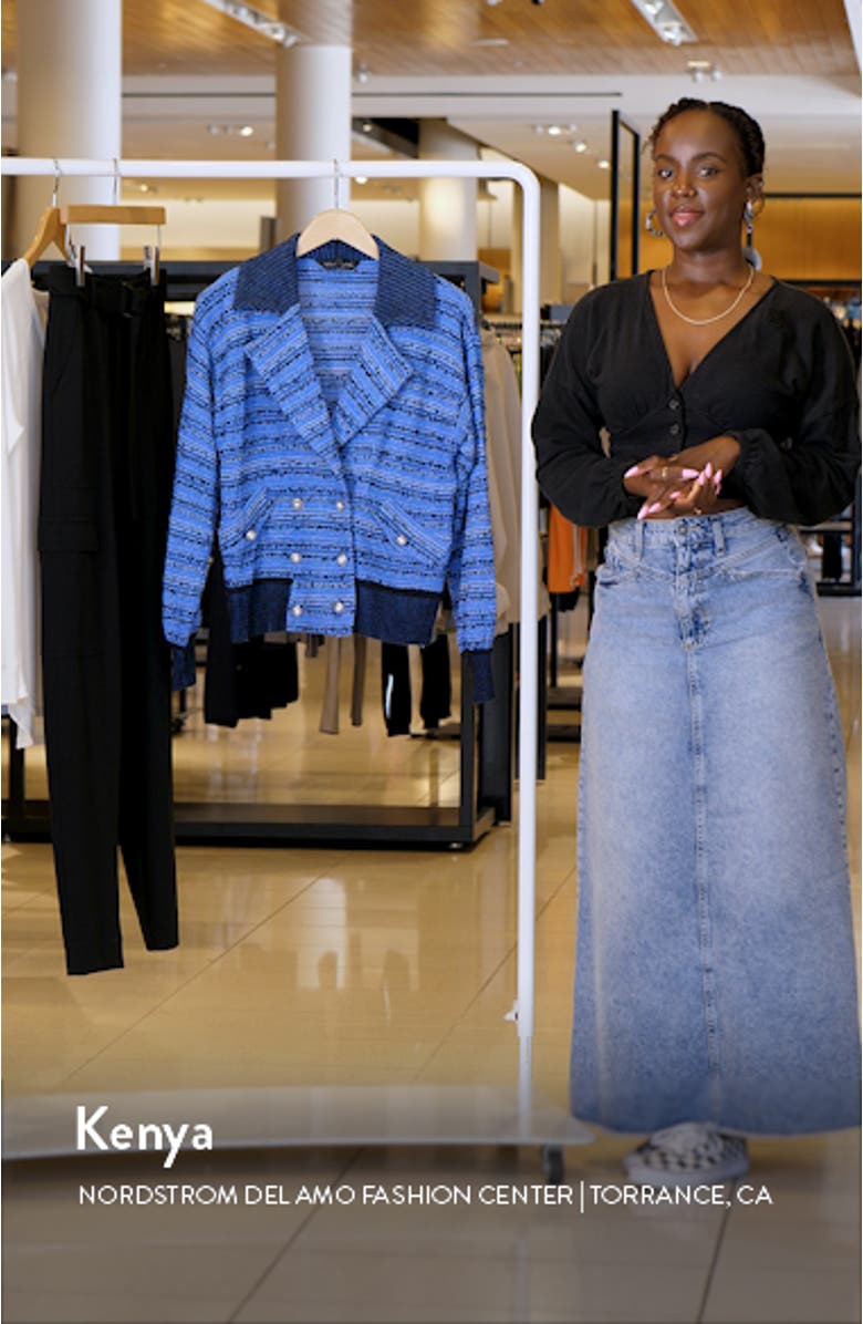 Eyelash Tweed Bomber Jacket, sales video thumbnail