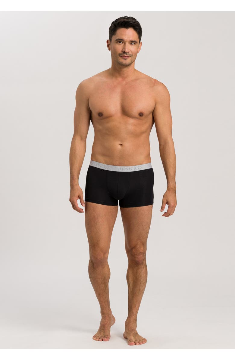 Hanro Cotton Essentials 2-Pack Cotton Boxer Briefs, Alternate, color, Black