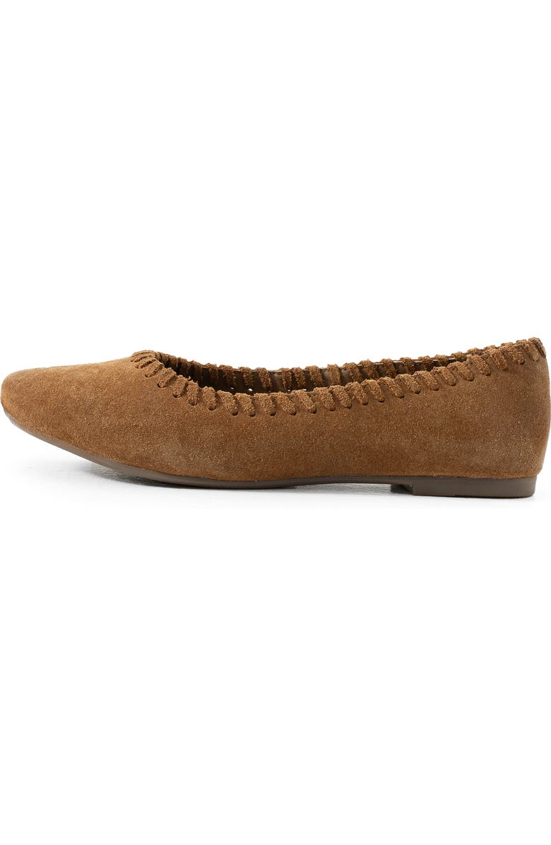 Jelavu Ella Whipstitch Ballet Flat, Alternate, color, Cognac
