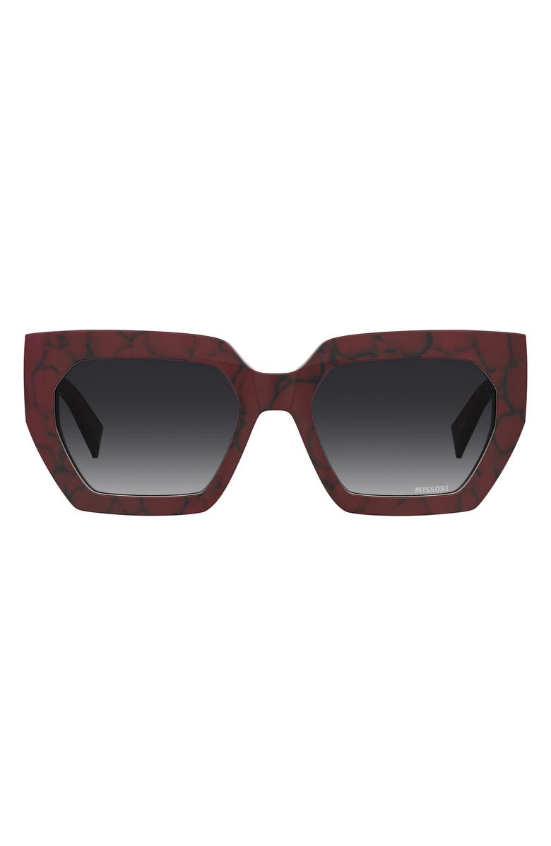 Missoni 55mm Square Sunglasses, Main, color, Marble Red