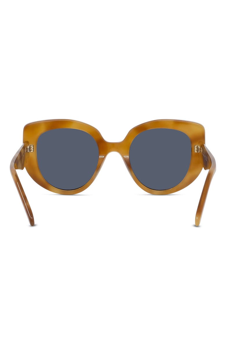 Loewe Curvy 49mm Small Butterfly Sunglasses, Alternate, color, Blonde Havana / Blue