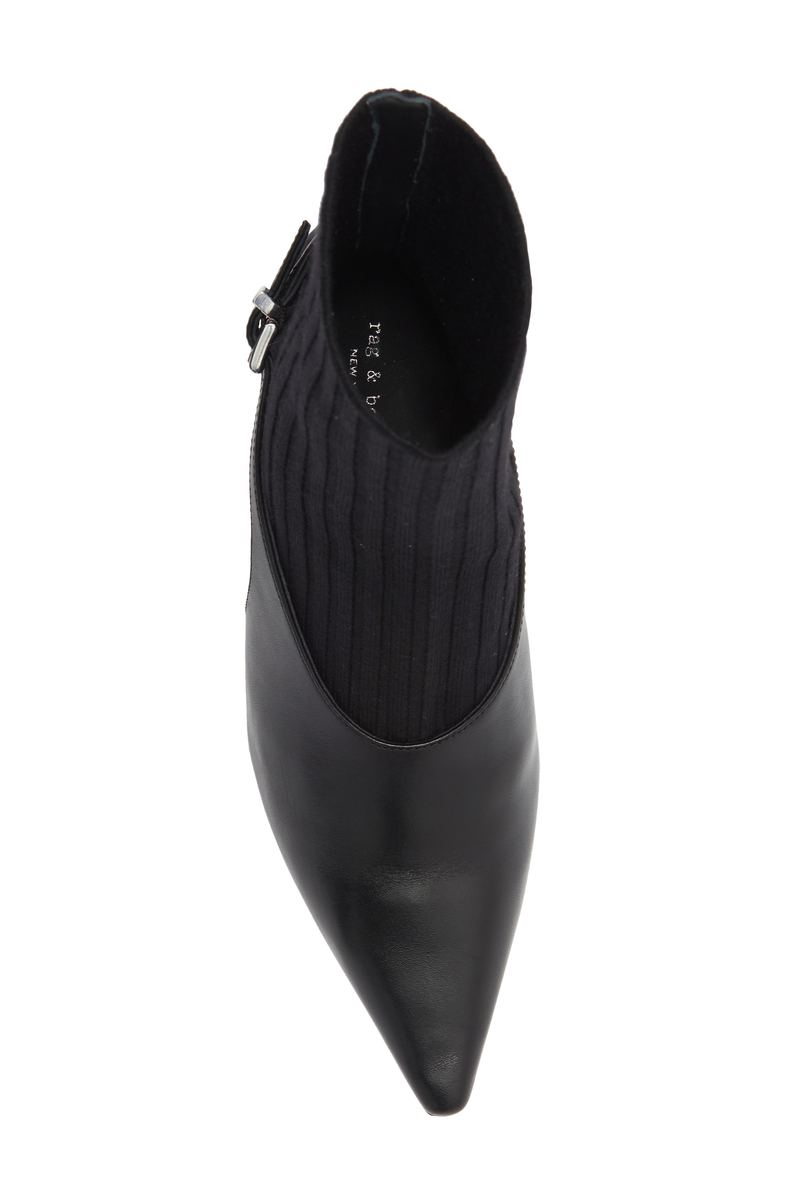 Mercer Sock Slingback Bootie, Alternate, color, BLACK