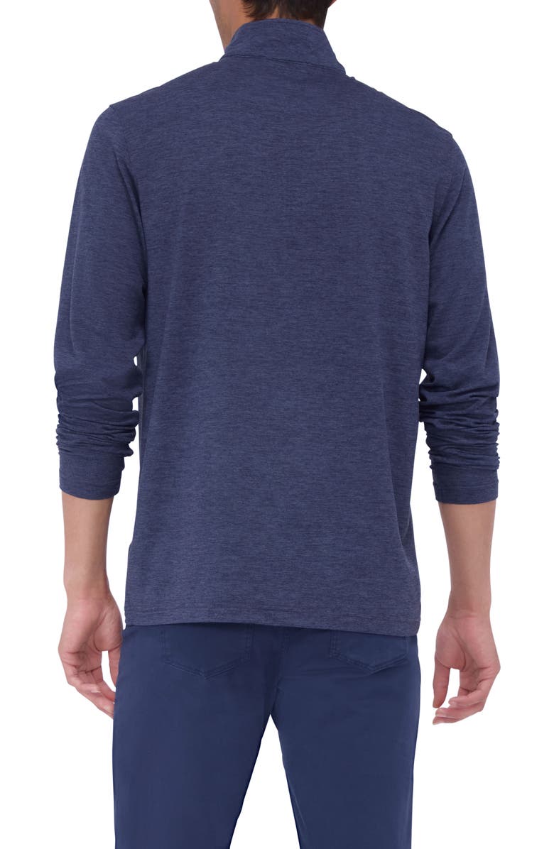 Bugatchi Quarter Zip Performance Pullover, Alternate, color, Navy