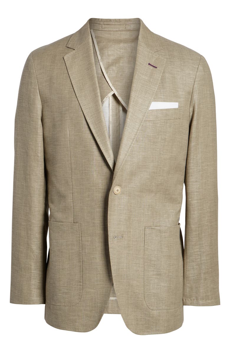 Bugatchi Cotton & Linen Blazer, Alternate, color, 