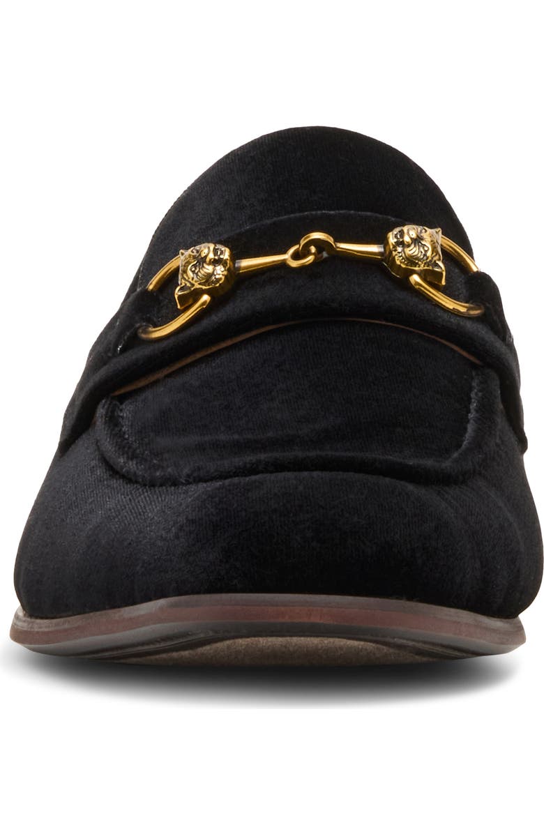 Steve Madden Jandre Velvet Bit Loafer, Alternate, color, Black Velvet