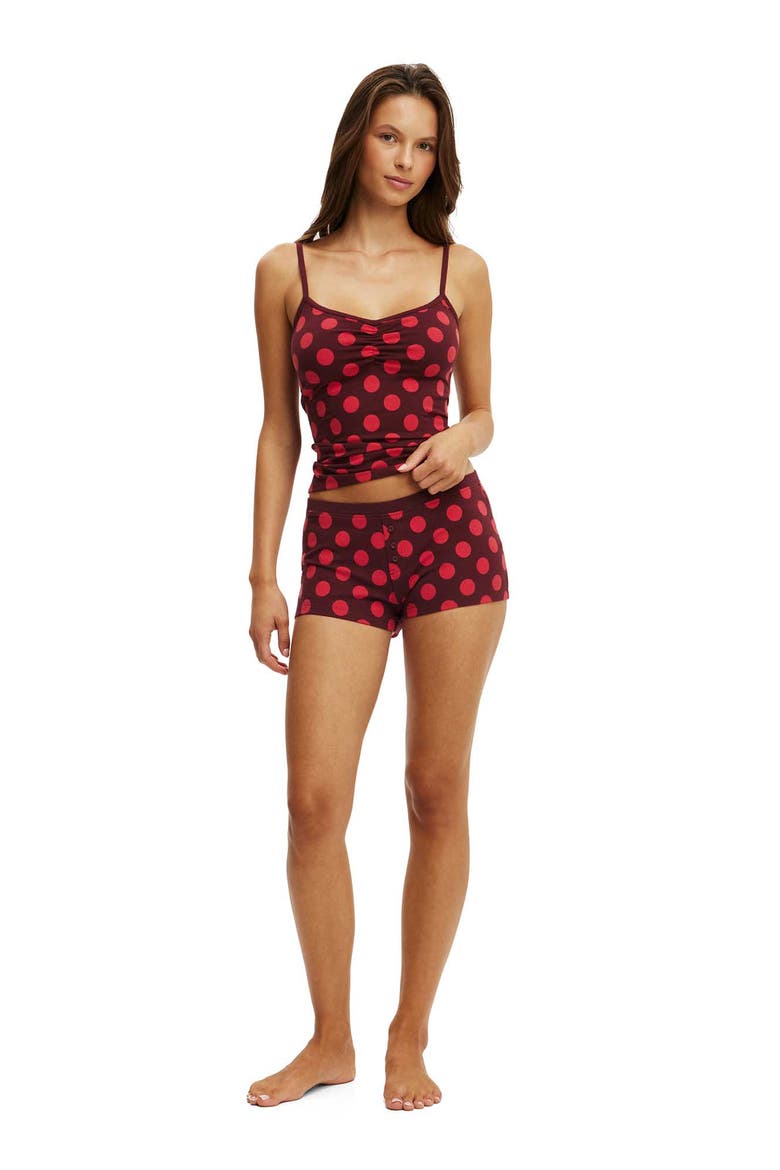 Women's Dreamy Soft Longline Cami, Alternate, color, Lola Spot Gingerberry Cheeky