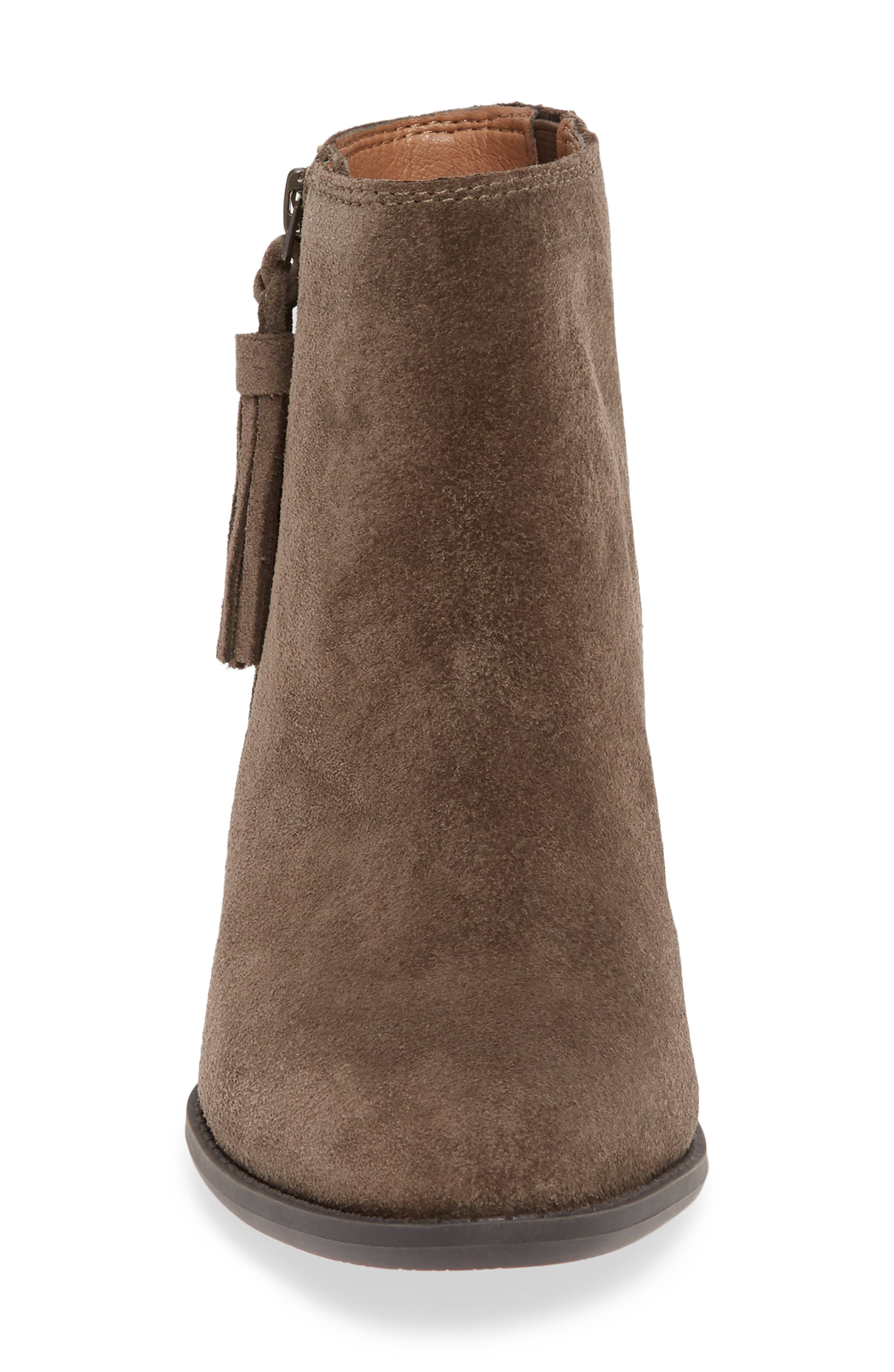 Madeline Bootie, Alternate, color, GREIGE WATERPROOF SUEDE