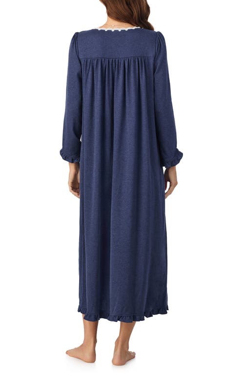 Eileen West Cotton Blend Interlock Ballet Nightgown In Blue