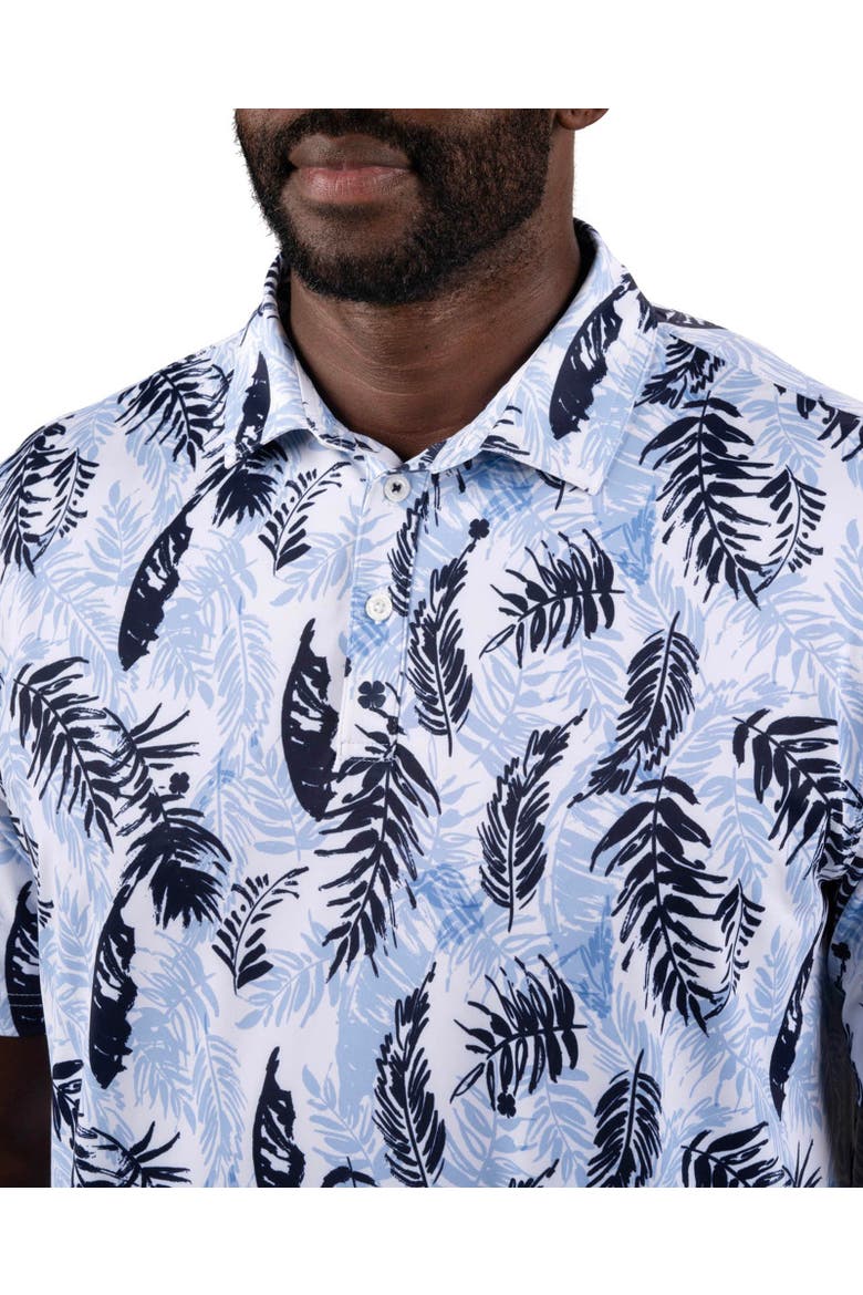 Hidden Clover Polo White/Peri Blue, Alternate, color, White