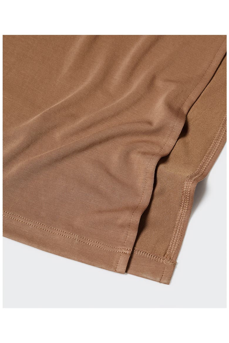 High Neck Maxi Dress, Alternate, color, CARAMEL