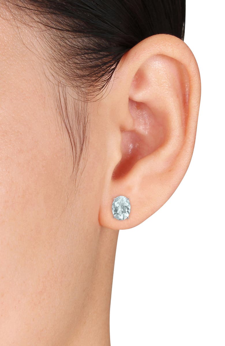 DELMAR Aquamarine Earrings & Necklace Set, Alternate, color, Blue