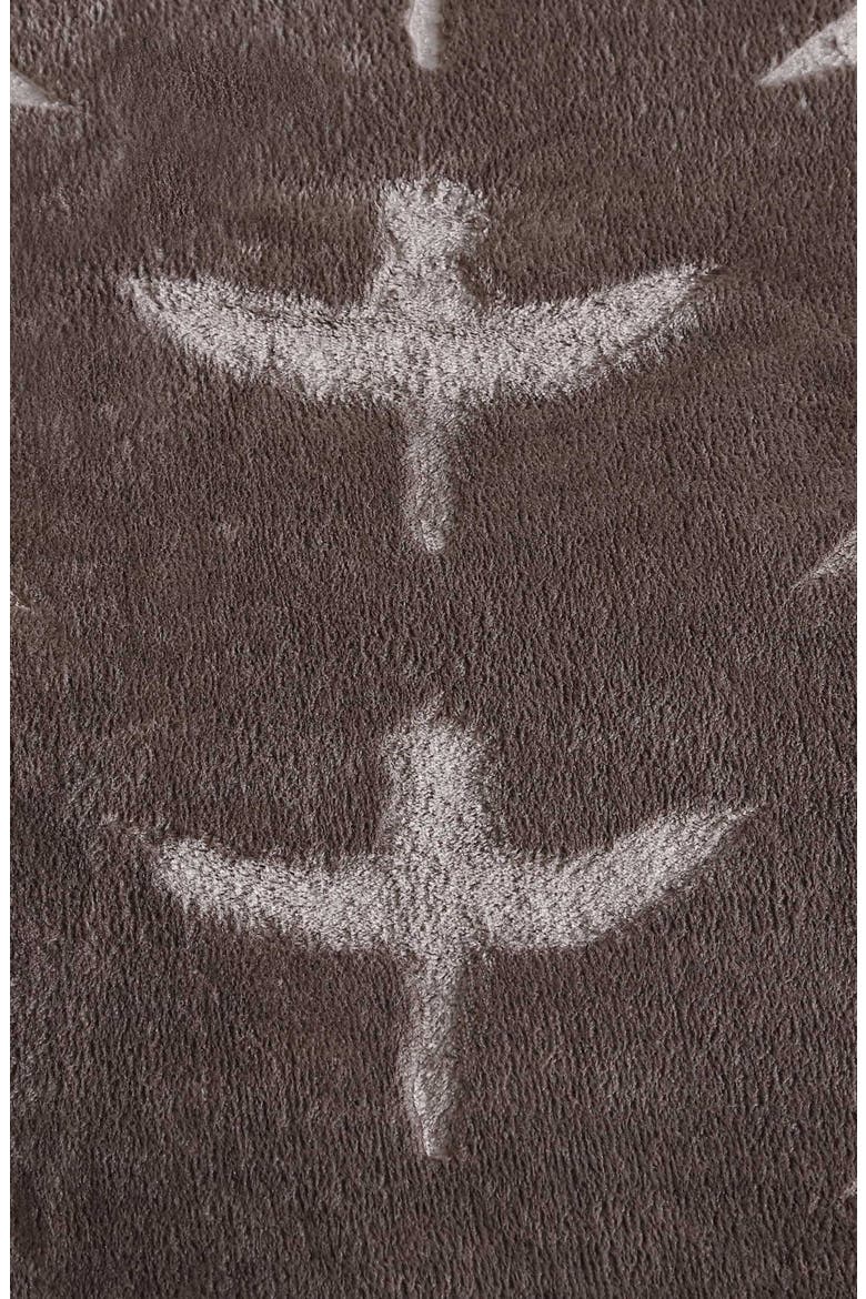 Geese Throw Blanket, Alternate, color, DARK BROWN
