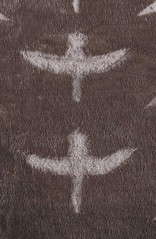 Eddie Bauer Geese Throw Blanket In Dark Brown