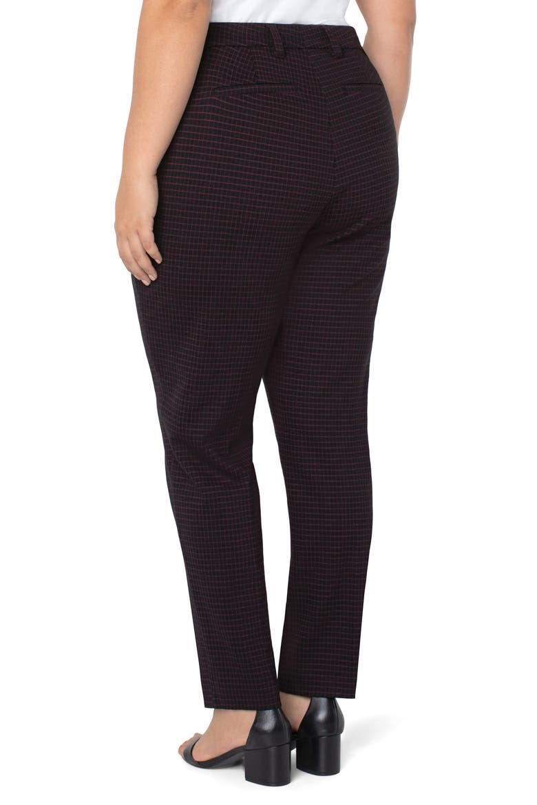 Kelsey Knit Ankle Trousers, Alternate, color, CRANBERRY/ BLACK